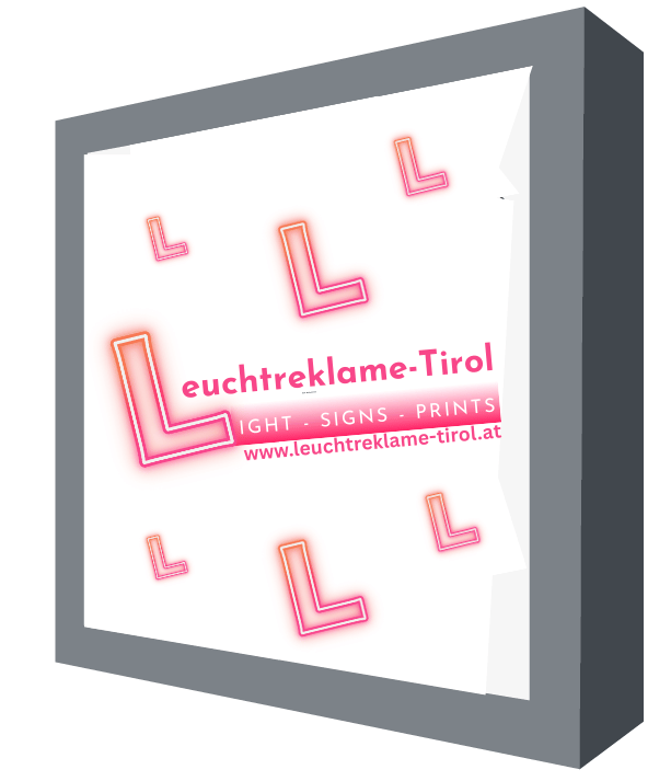 Leuchtkästen mit Plexiglas doppelseitig und mit Firmenlogo